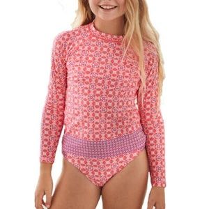 👙 NWT girls cabana life coral gables rashguard and bikini set size 7/8